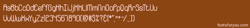 Шрифт GalvanizeBrk – розовые шрифты на коричневом фоне