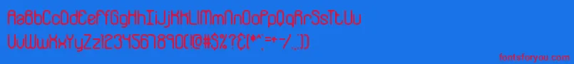 フォントGalvanizeBrk – 赤い文字の青い背景