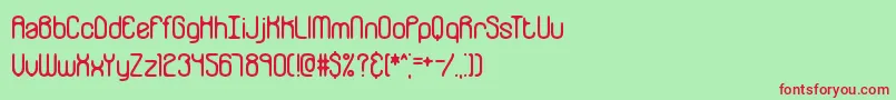 GalvanizeBrk Font – Red Fonts on Green Background