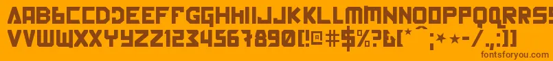 BackInTheUssrDlK Font – Brown Fonts on Orange Background