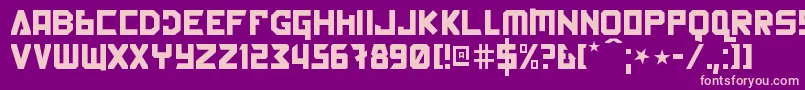 Lisätietoja BackInTheUssrDlK-fontista BackInTheUssrDlK-fontti – vaaleanpunaiset fontit violetilla taustalla