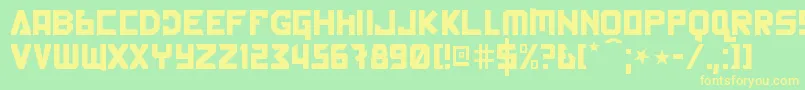 BackInTheUssrDlK Font – Yellow Fonts on Green Background