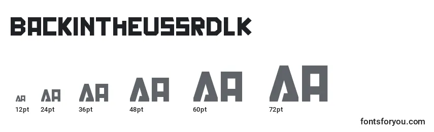 BackInTheUssrDlK Font Sizes