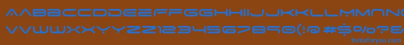 SpaceAge Font – Blue Fonts on Brown Background