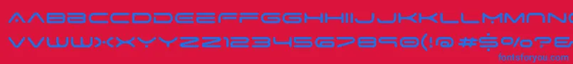 SpaceAge Font – Blue Fonts on Red Background