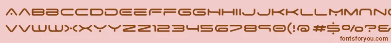 Fonte SpaceAge – fontes marrons em um fundo rosa