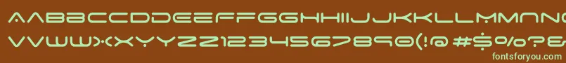 SpaceAge Font – Green Fonts on Brown Background
