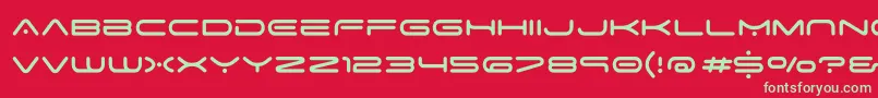 SpaceAge Font – Green Fonts on Red Background