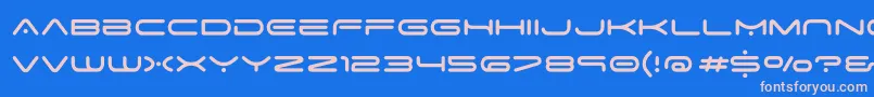 Fonte SpaceAge – fontes rosa em um fundo azul