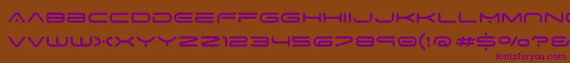 SpaceAge Font – Purple Fonts on Brown Background