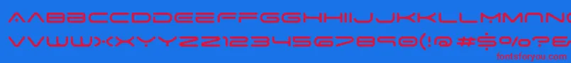 SpaceAge Font – Red Fonts on Blue Background