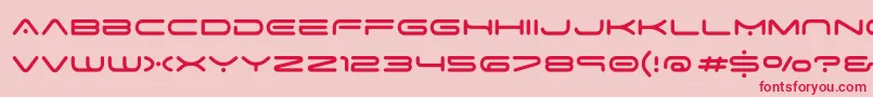 SpaceAge Font – Red Fonts on Pink Background