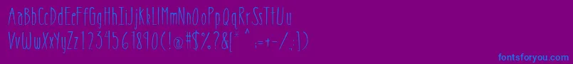 MrfPixeldust Font – Blue Fonts on Purple Background