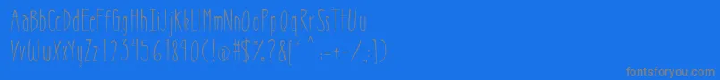 フォントMrfPixeldust – 青い背景に灰色の文字