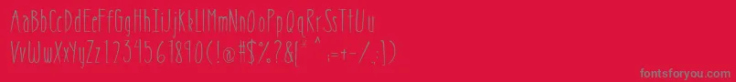 MrfPixeldust Font – Gray Fonts on Red Background