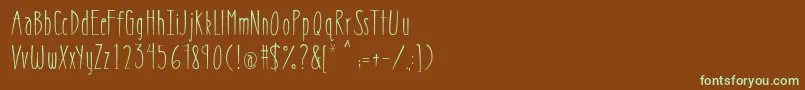 Шрифт MrfPixeldust – зелёные шрифты на коричневом фоне