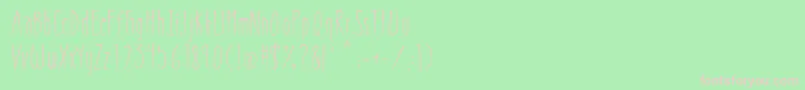 MrfPixeldust Font – Pink Fonts on Green Background