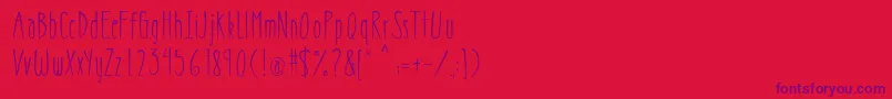 MrfPixeldust Font – Purple Fonts on Red Background