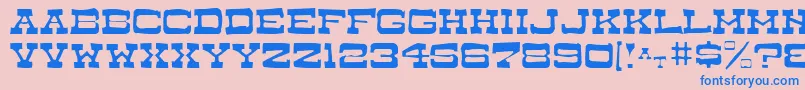 Police DryGoodsAntiqueJl – polices bleues sur fond rose