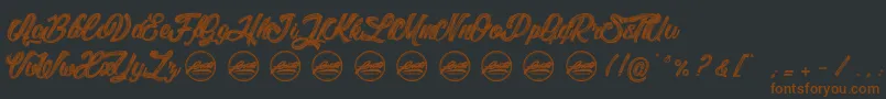 LitchisIslandPersonaluseonly Font – Brown Fonts on Black Background