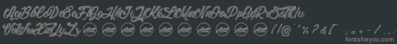 LitchisIslandPersonaluseonly-Schriftart – Graue Schriften auf schwarzem Hintergrund