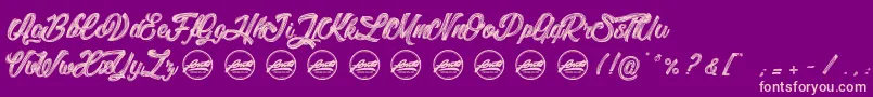LitchisIslandPersonaluseonly Font – Pink Fonts on Purple Background