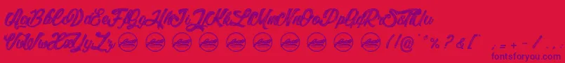 LitchisIslandPersonaluseonly Font – Purple Fonts on Red Background
