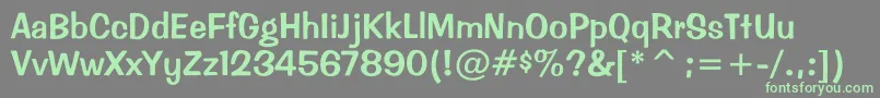 Impressed Font – Green Fonts on Gray Background