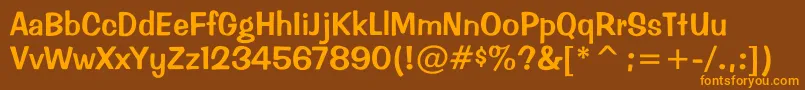 Impressed Font – Orange Fonts on Brown Background