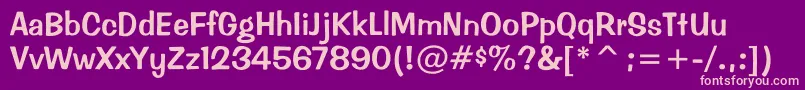 Impressed Font – Pink Fonts on Purple Background