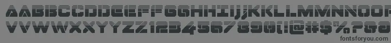 フォントDominojackhalf – 黒い文字の灰色の背景