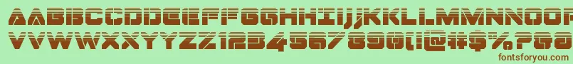 Шрифт Dominojackhalf – коричневые шрифты на зелёном фоне