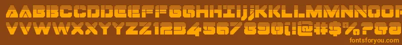 Dominojackhalf Font – Orange Fonts on Brown Background