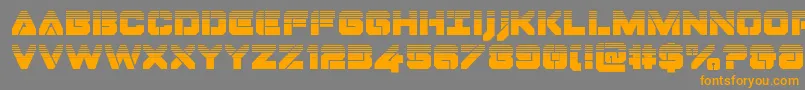 Dominojackhalf Font – Orange Fonts on Gray Background