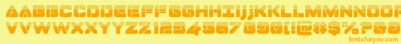 Dominojackhalf Font – Orange Fonts on Yellow Background