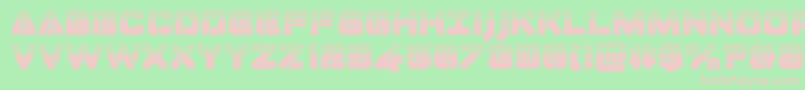 Dominojackhalf Font – Pink Fonts on Green Background