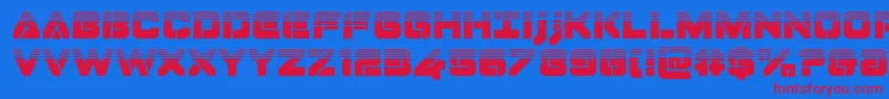 Dominojackhalf Font – Red Fonts on Blue Background