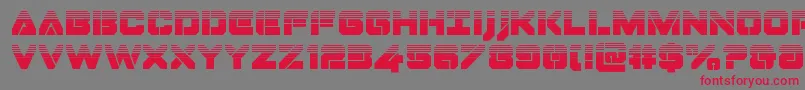 フォントDominojackhalf – 赤い文字の灰色の背景
