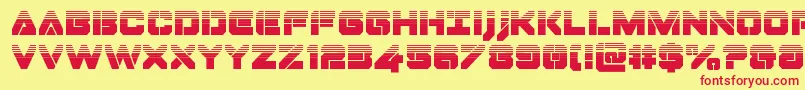 Dominojackhalf Font – Red Fonts on Yellow Background