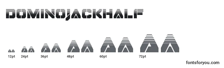 Размеры шрифта Dominojackhalf
