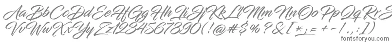 InfiniteStrokeCond-Schriftart – Graue Schriften auf weißem Hintergrund
