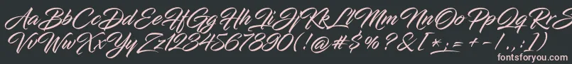 InfiniteStrokeCond Font – Pink Fonts on Black Background