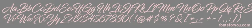 InfiniteStrokeCond Font – Pink Fonts on Gray Background