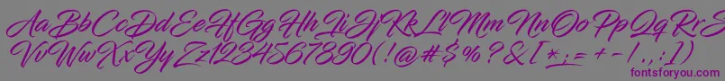 InfiniteStrokeCond Font – Purple Fonts on Gray Background