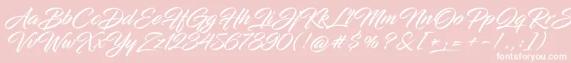 InfiniteStrokeCond Font – White Fonts on Pink Background