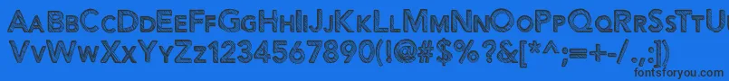 Figurativative Font – Black Fonts on Blue Background