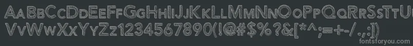 Figurativative Font – Gray Fonts on Black Background