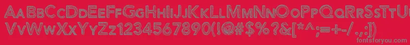 Figurativative Font – Gray Fonts on Red Background