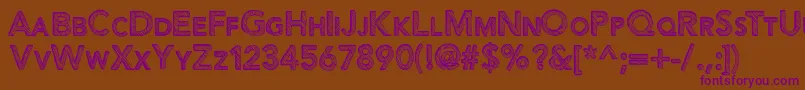 Figurativative Font – Purple Fonts on Brown Background