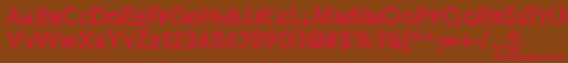 Figurativative Font – Red Fonts on Brown Background